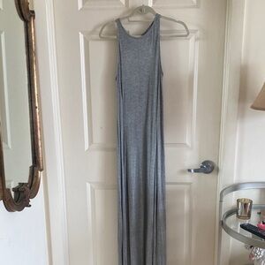 New BCBGenerstion Open Back Sleeveless Grey Maxi Dress Large